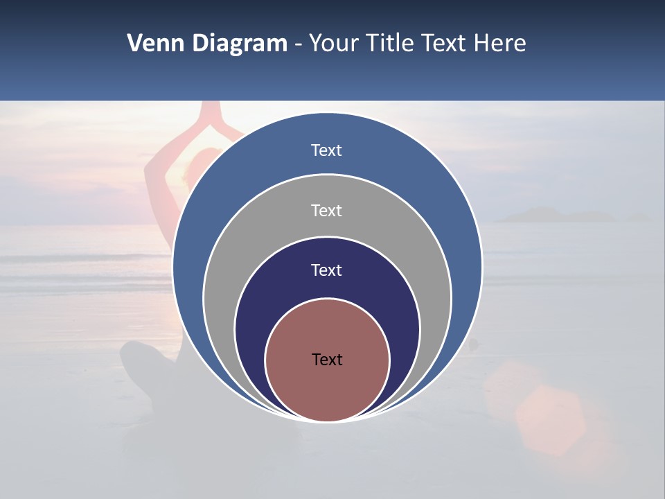 A Person Doing Yoga On The Beach At Sunset PowerPoint Template