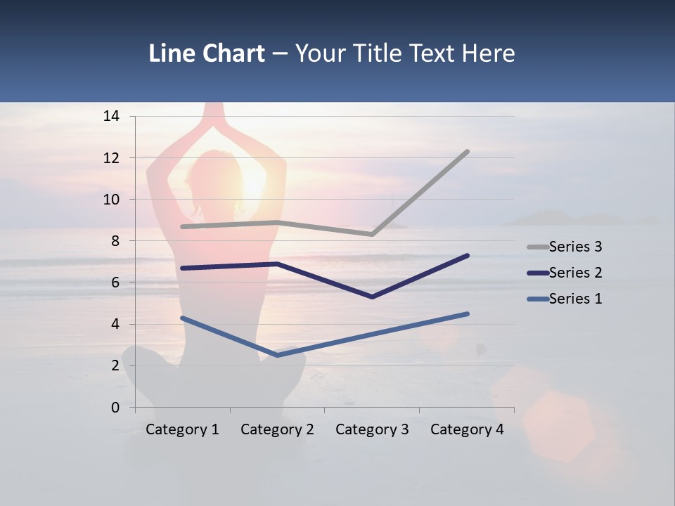 A Person Doing Yoga On The Beach At Sunset PowerPoint Template