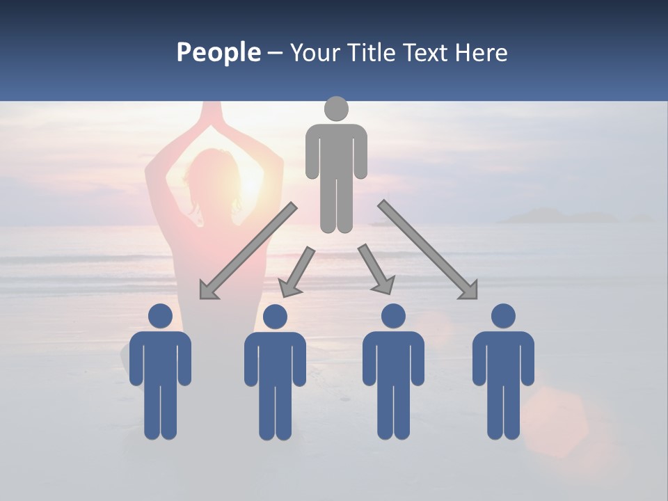 A Person Doing Yoga On The Beach At Sunset PowerPoint Template