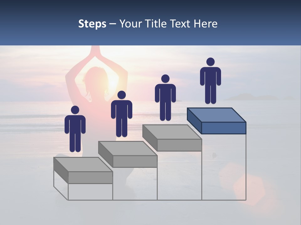 A Person Doing Yoga On The Beach At Sunset PowerPoint Template