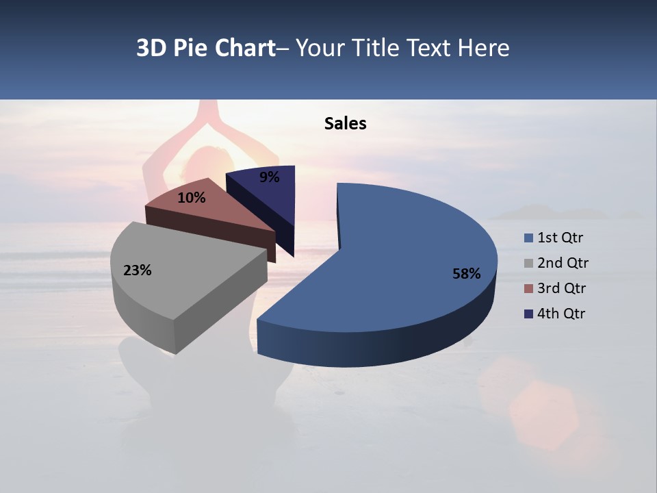 A Person Doing Yoga On The Beach At Sunset PowerPoint Template