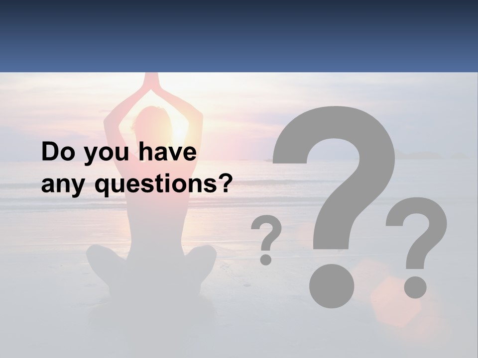 A Person Doing Yoga On The Beach At Sunset PowerPoint Template