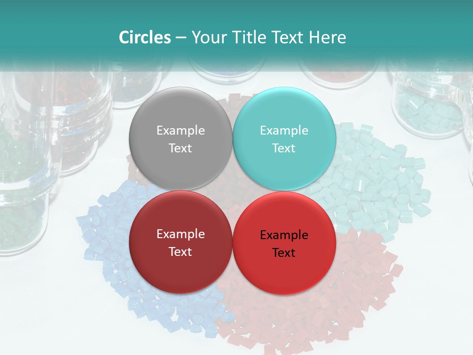 A Bunch Of Different Colored Rocks On A Table PowerPoint Template