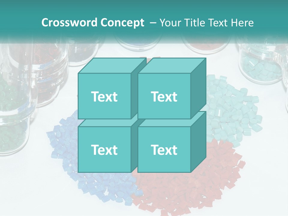 A Bunch Of Different Colored Rocks On A Table PowerPoint Template