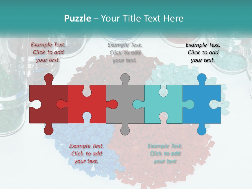 A Bunch Of Different Colored Rocks On A Table PowerPoint Template