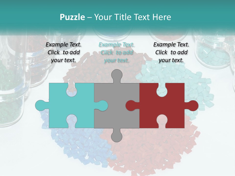 A Bunch Of Different Colored Rocks On A Table PowerPoint Template