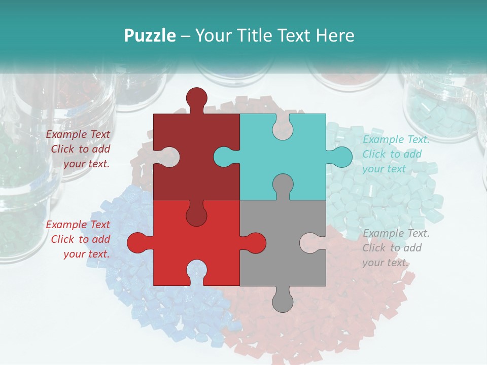 A Bunch Of Different Colored Rocks On A Table PowerPoint Template