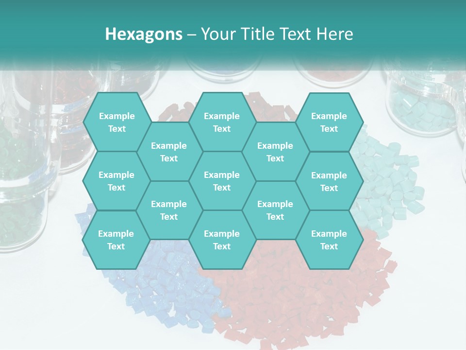 A Bunch Of Different Colored Rocks On A Table PowerPoint Template