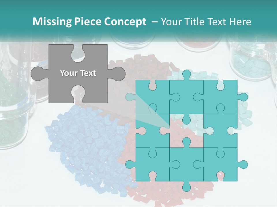 A Bunch Of Different Colored Rocks On A Table PowerPoint Template