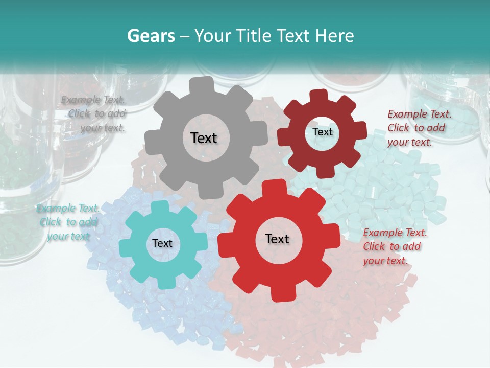 A Bunch Of Different Colored Rocks On A Table PowerPoint Template