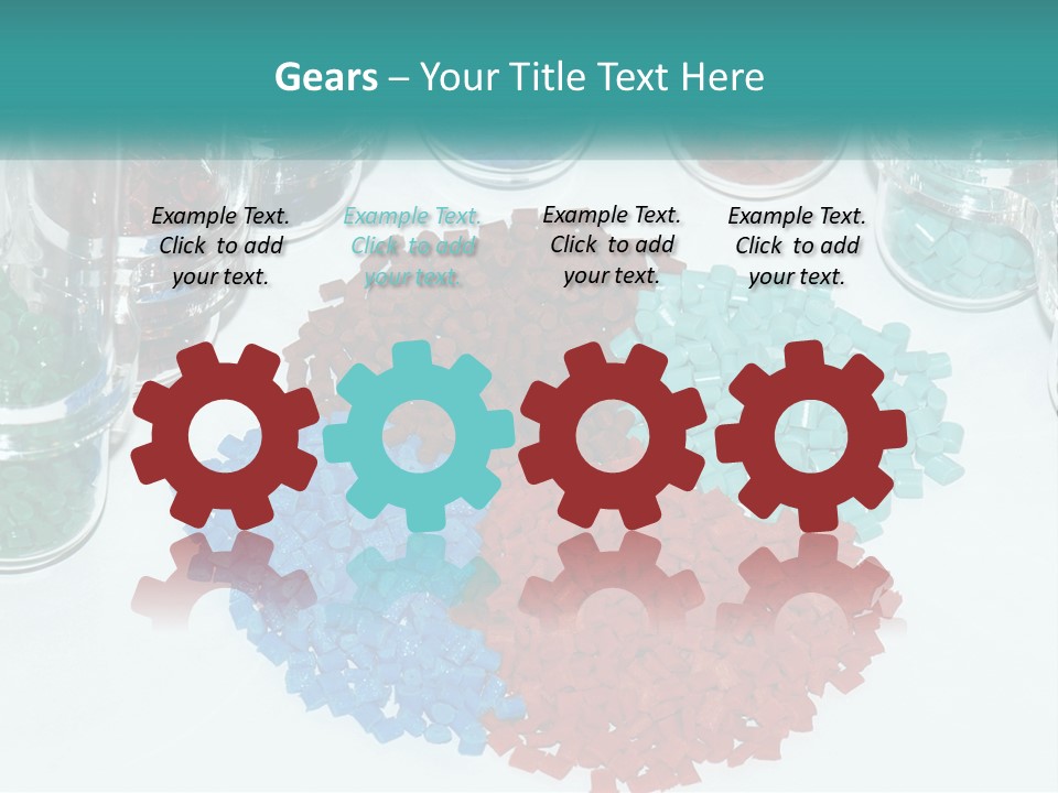 A Bunch Of Different Colored Rocks On A Table PowerPoint Template