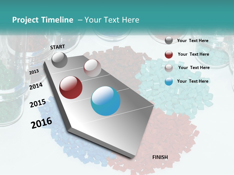 A Bunch Of Different Colored Rocks On A Table PowerPoint Template