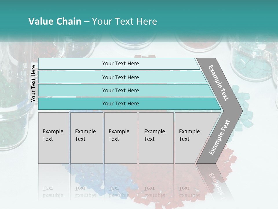 A Bunch Of Different Colored Rocks On A Table PowerPoint Template