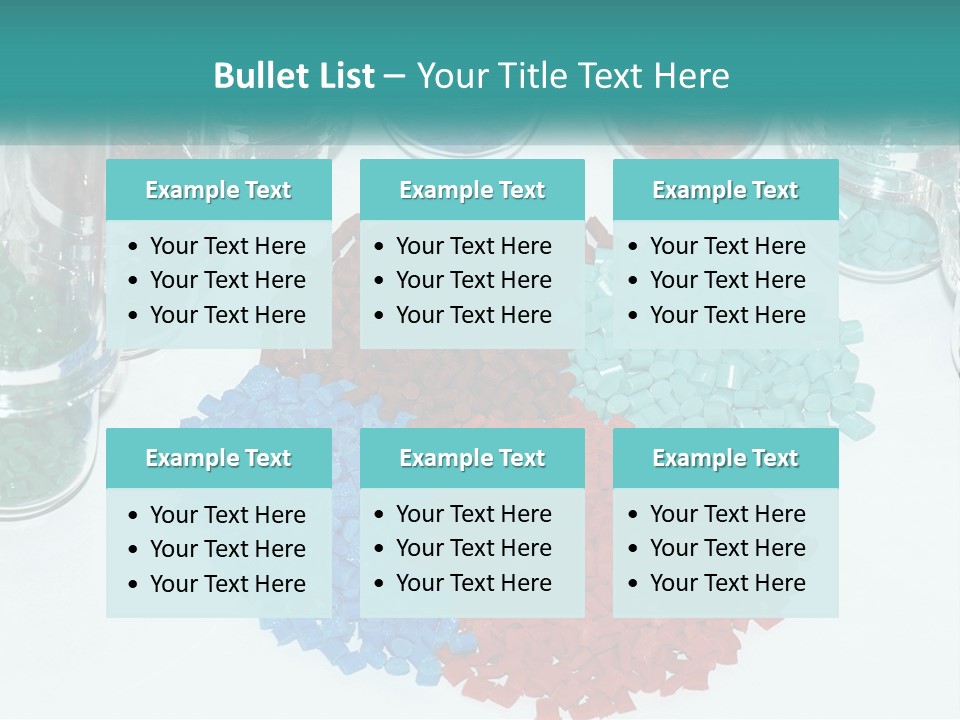 A Bunch Of Different Colored Rocks On A Table PowerPoint Template