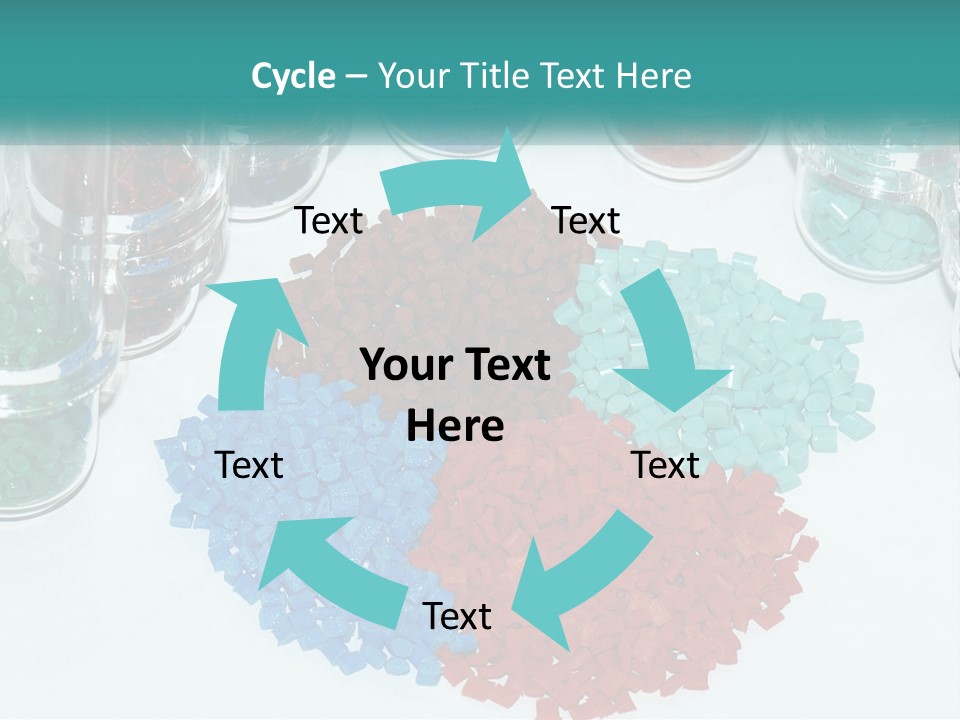 A Bunch Of Different Colored Rocks On A Table PowerPoint Template