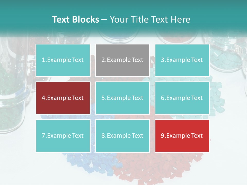 A Bunch Of Different Colored Rocks On A Table PowerPoint Template