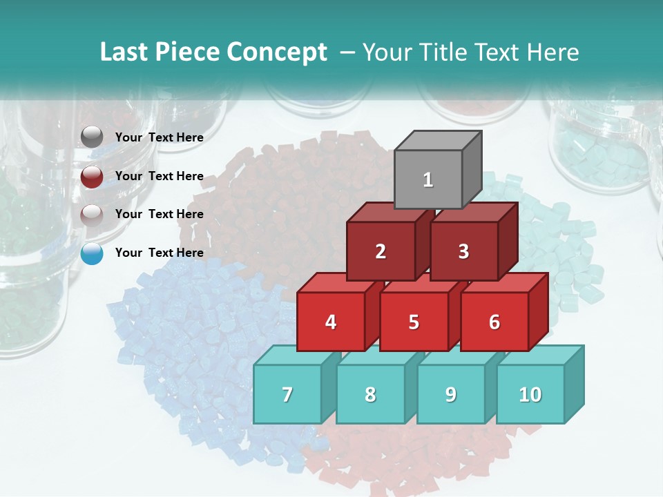 A Bunch Of Different Colored Rocks On A Table PowerPoint Template