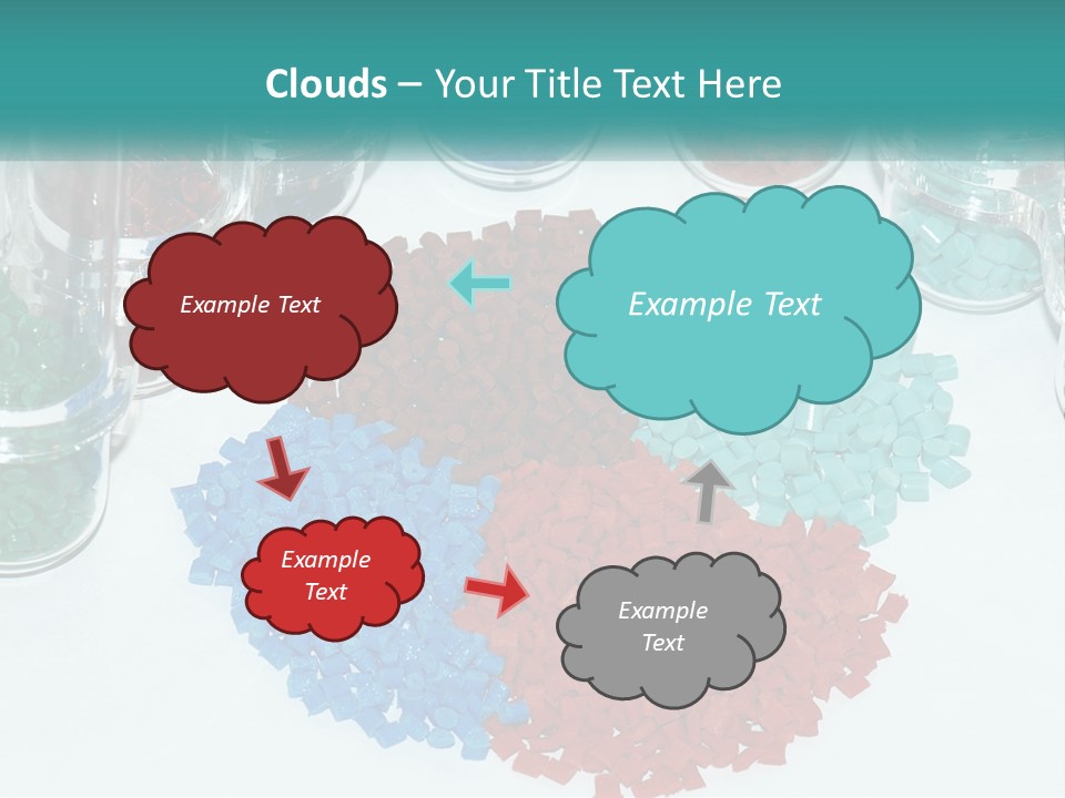 A Bunch Of Different Colored Rocks On A Table PowerPoint Template