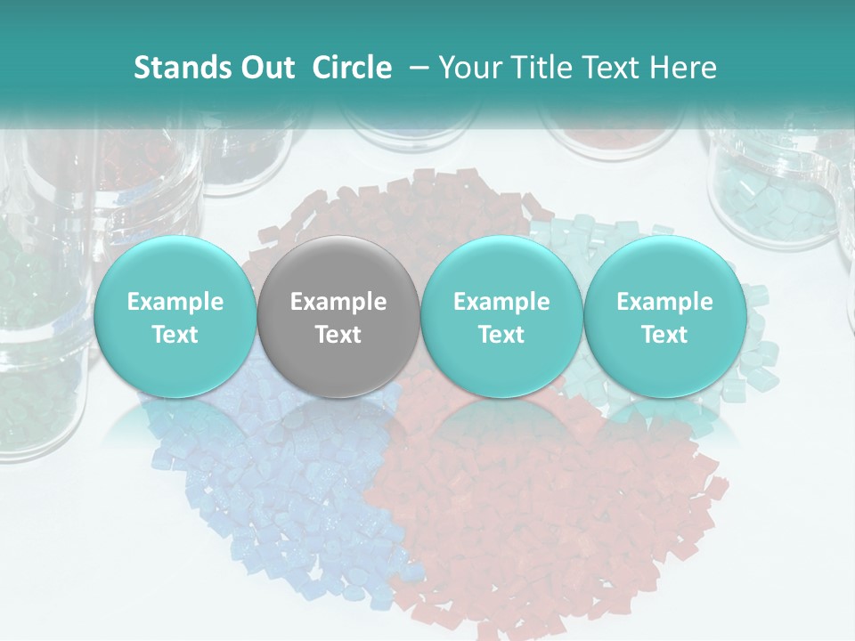 A Bunch Of Different Colored Rocks On A Table PowerPoint Template