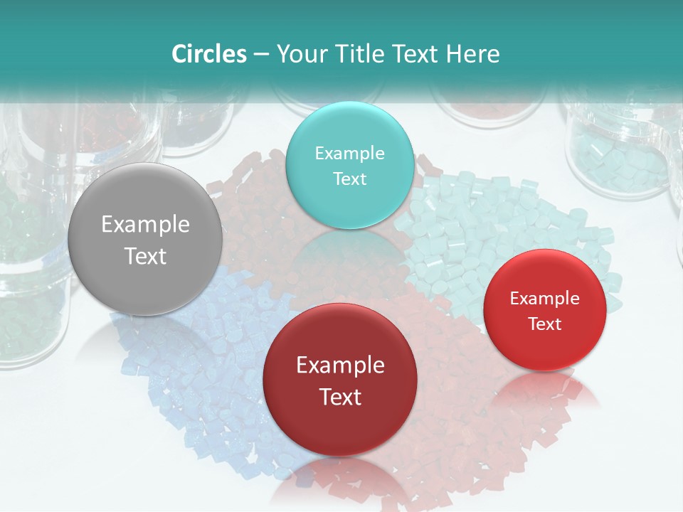 A Bunch Of Different Colored Rocks On A Table PowerPoint Template