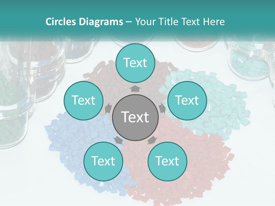 A Bunch Of Different Colored Rocks On A Table PowerPoint Template