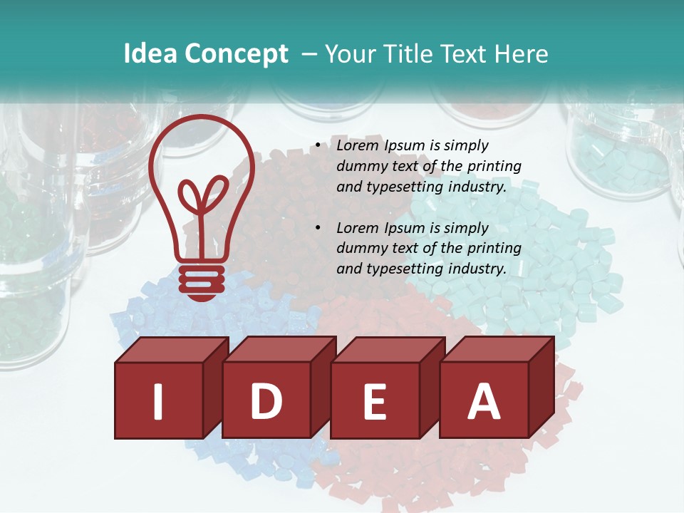 A Bunch Of Different Colored Rocks On A Table PowerPoint Template