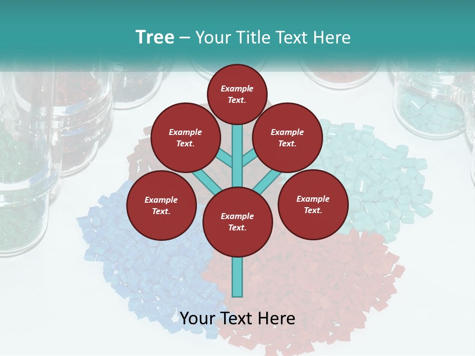 A Bunch Of Different Colored Rocks On A Table PowerPoint Template