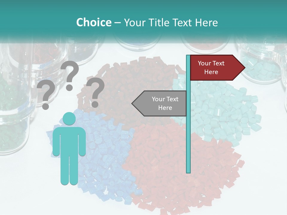 A Bunch Of Different Colored Rocks On A Table PowerPoint Template