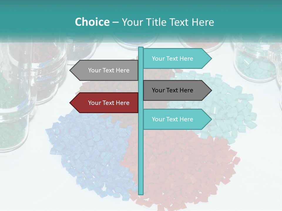 A Bunch Of Different Colored Rocks On A Table PowerPoint Template