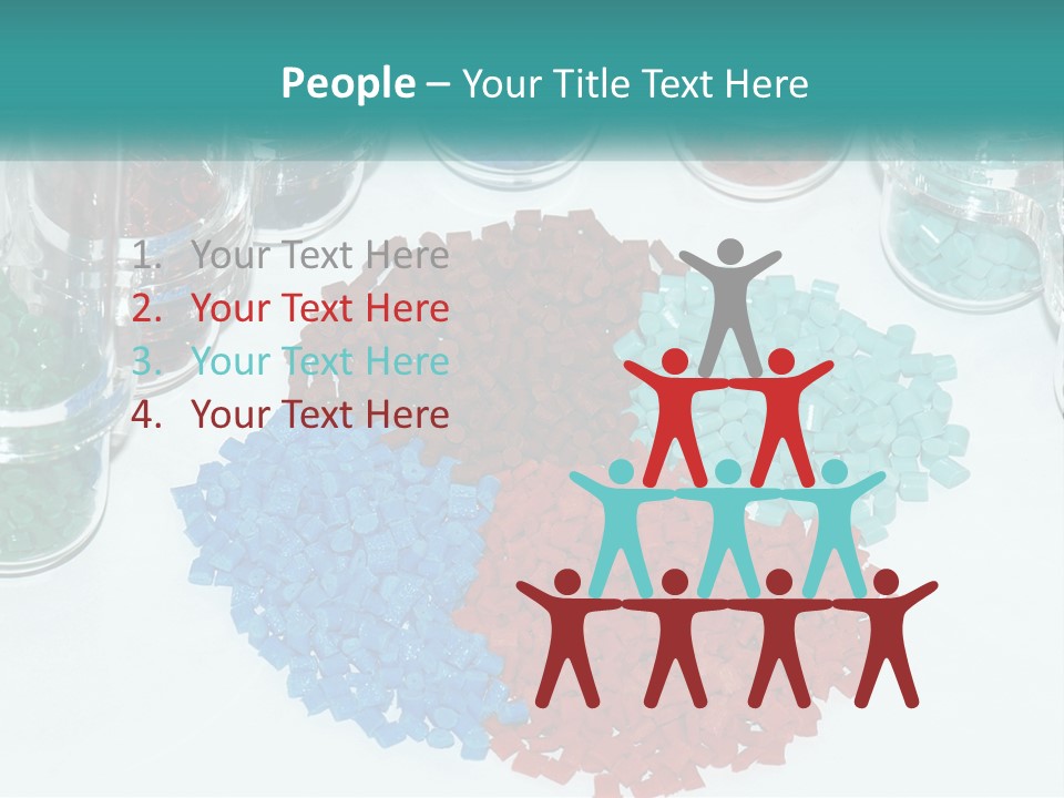 A Bunch Of Different Colored Rocks On A Table PowerPoint Template