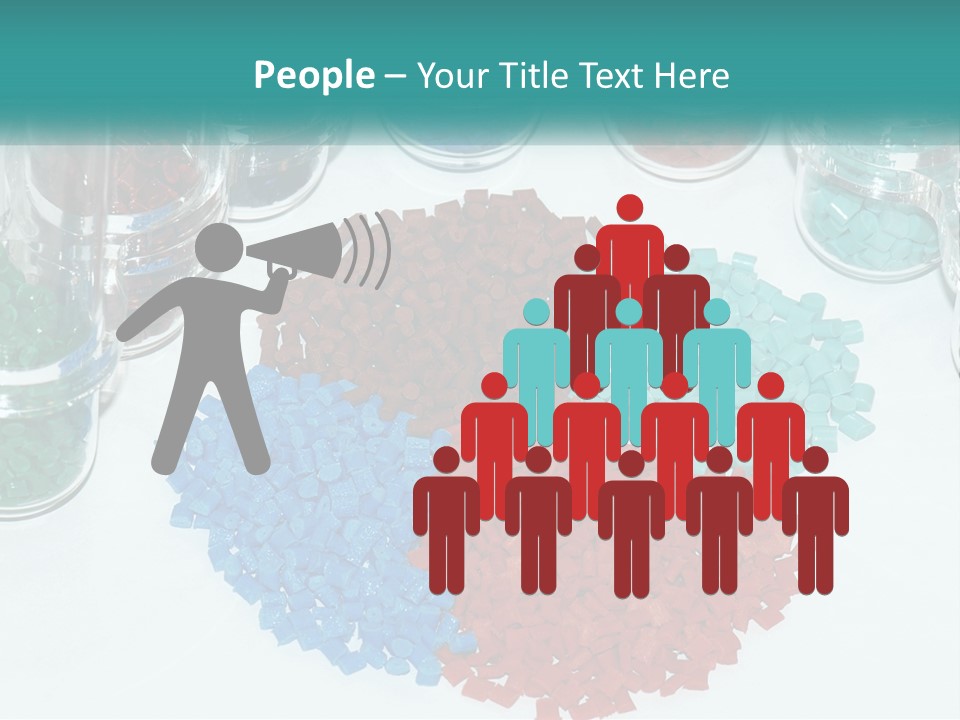 A Bunch Of Different Colored Rocks On A Table PowerPoint Template