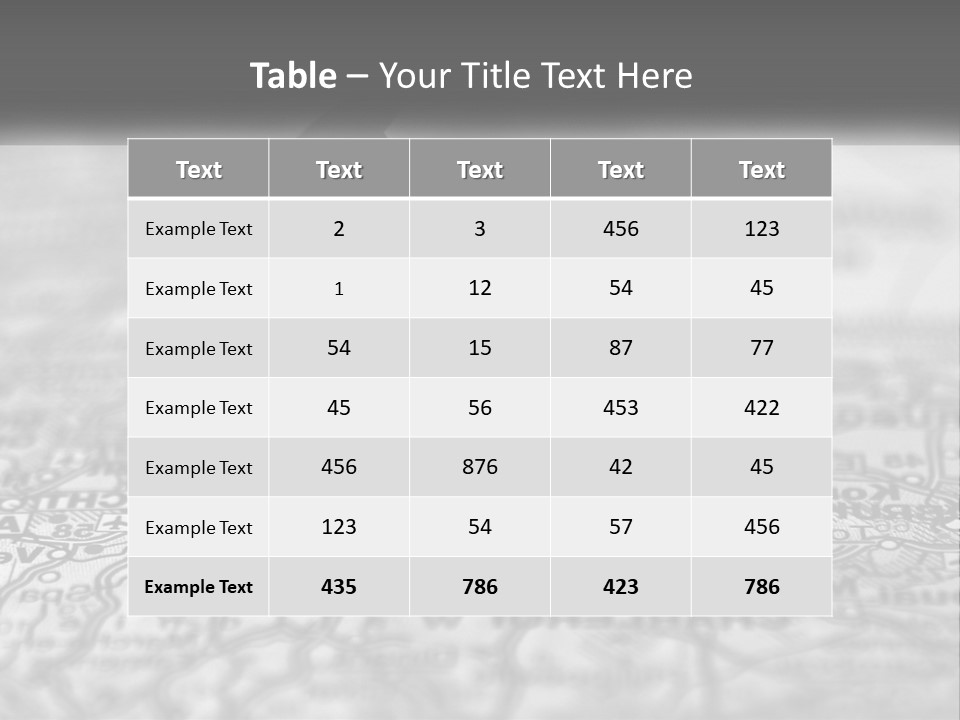 A Black And White Photo Of A Push Button On A Map PowerPoint Template