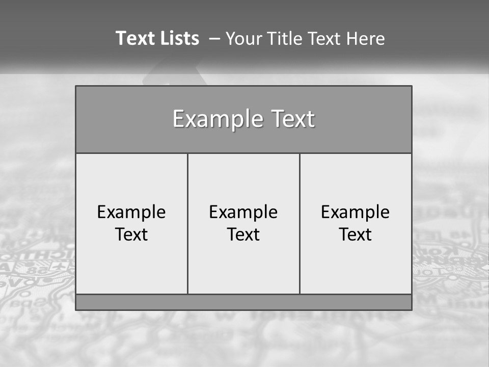 A Black And White Photo Of A Push Button On A Map PowerPoint Template