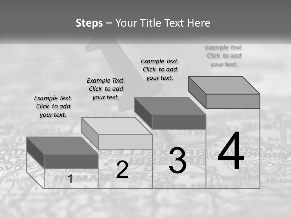 A Black And White Photo Of A Push Button On A Map PowerPoint Template