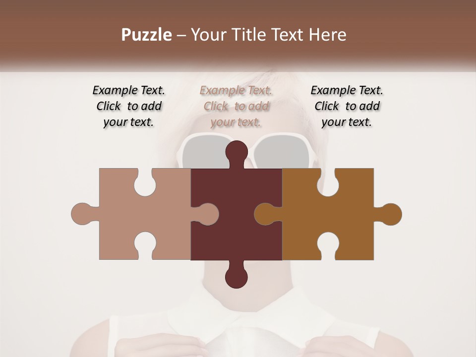 A Woman With White Hair And Sunglasses On Her Face PowerPoint Template