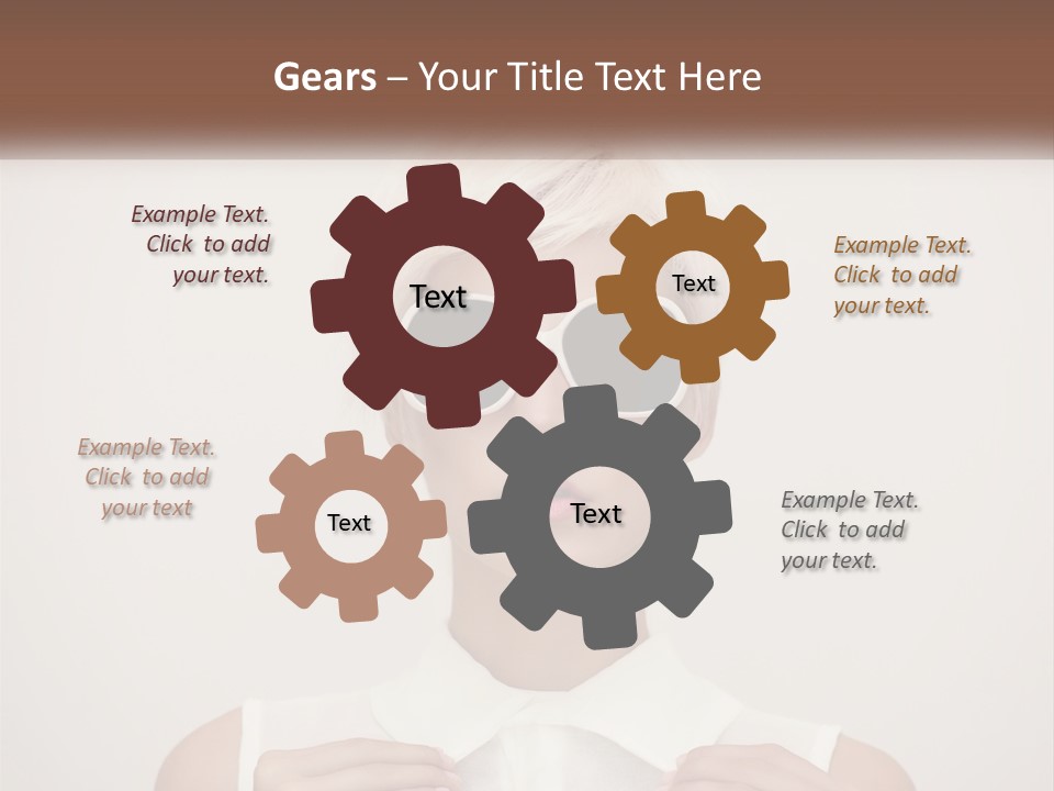 A Woman With White Hair And Sunglasses On Her Face PowerPoint Template