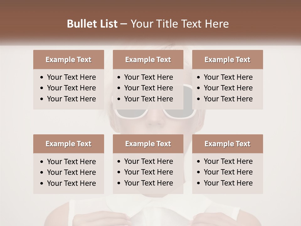 A Woman With White Hair And Sunglasses On Her Face PowerPoint Template