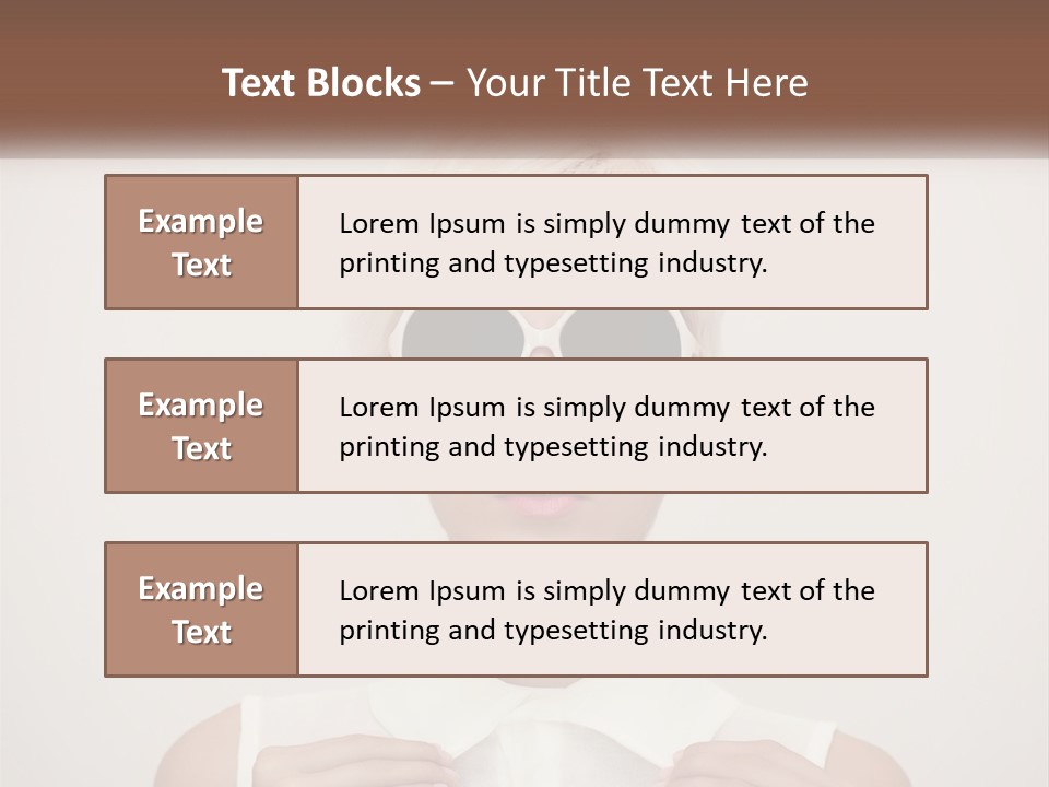 A Woman With White Hair And Sunglasses On Her Face PowerPoint Template