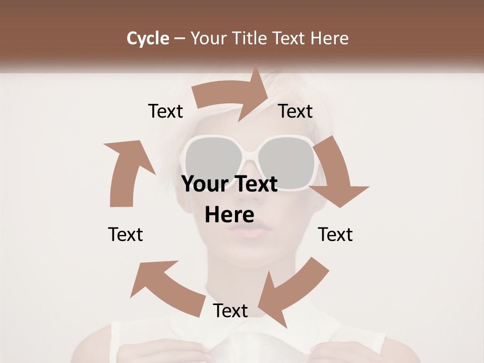 A Woman With White Hair And Sunglasses On Her Face PowerPoint Template