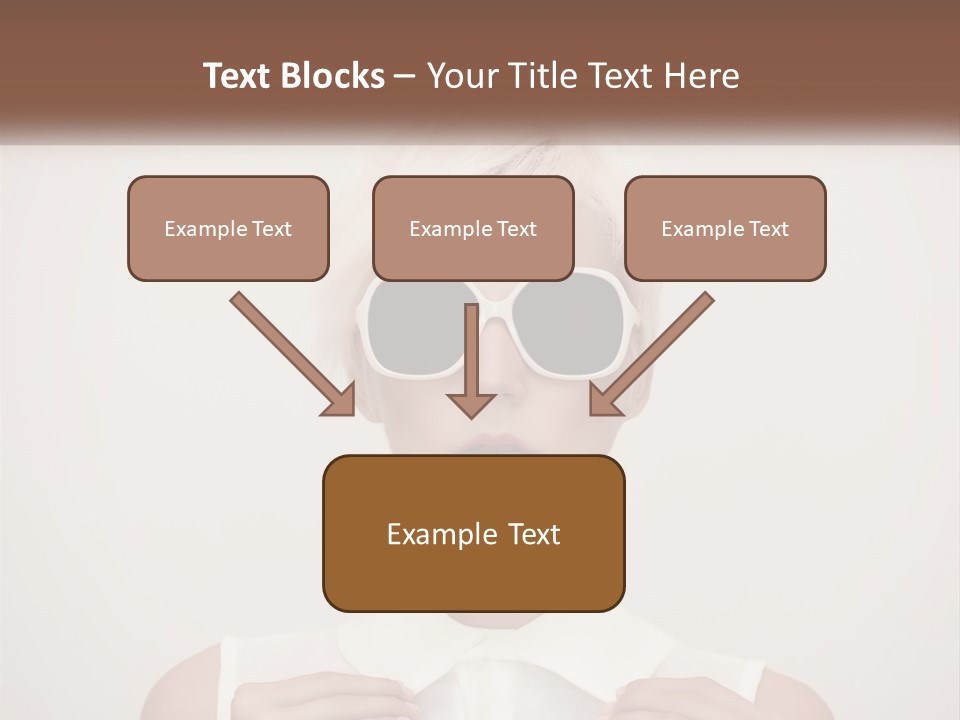 A Woman With White Hair And Sunglasses On Her Face PowerPoint Template