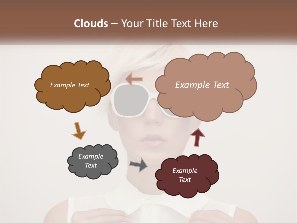 A Woman With White Hair And Sunglasses On Her Face PowerPoint Template