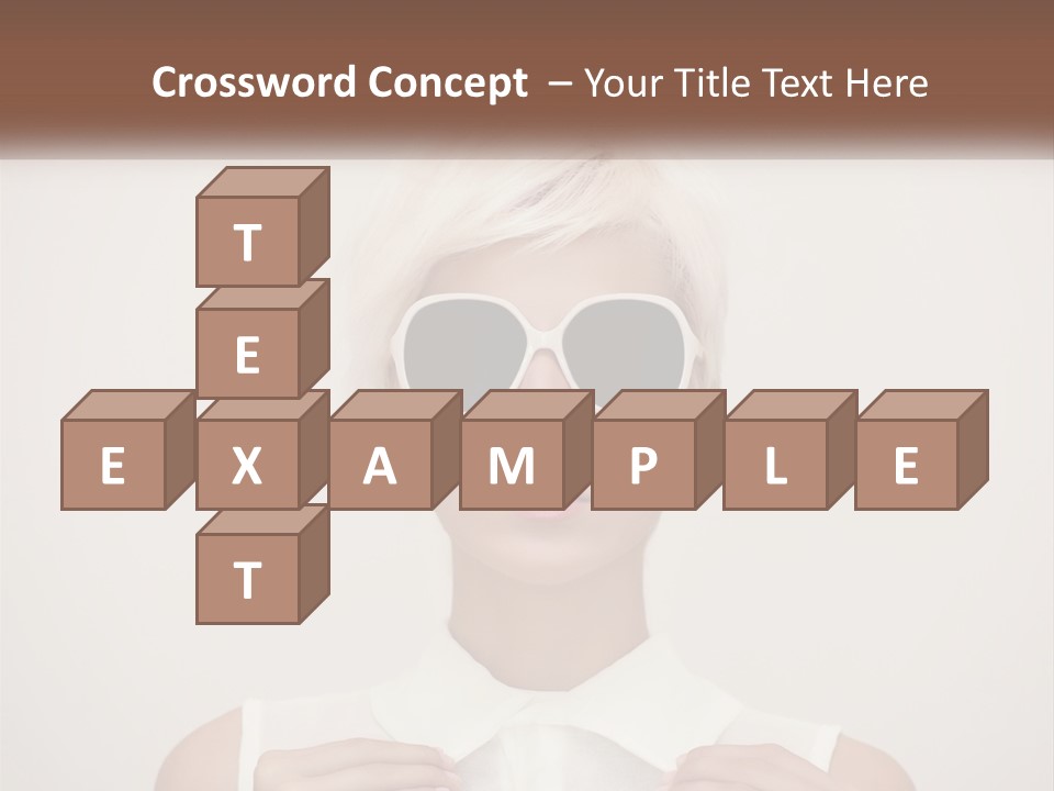 A Woman With White Hair And Sunglasses On Her Face PowerPoint Template