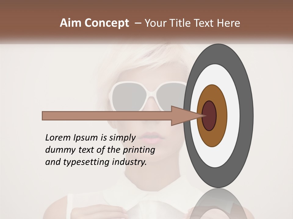 A Woman With White Hair And Sunglasses On Her Face PowerPoint Template