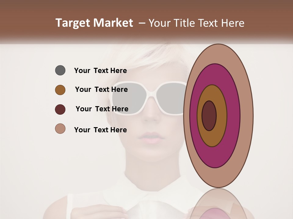 A Woman With White Hair And Sunglasses On Her Face PowerPoint Template