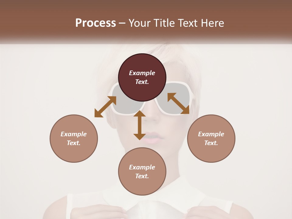 A Woman With White Hair And Sunglasses On Her Face PowerPoint Template