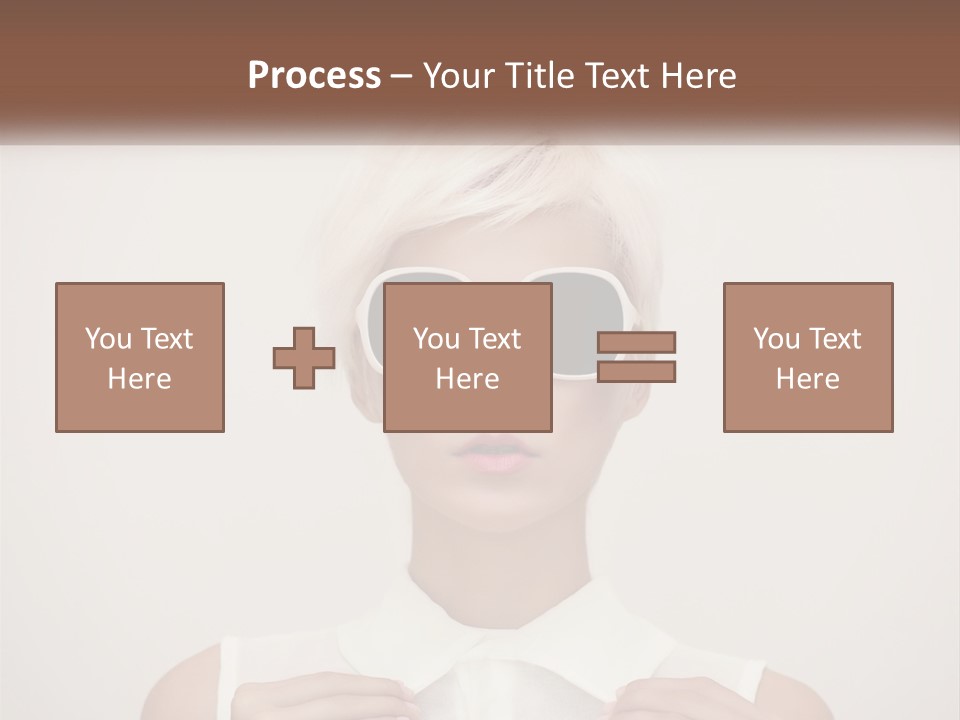 A Woman With White Hair And Sunglasses On Her Face PowerPoint Template