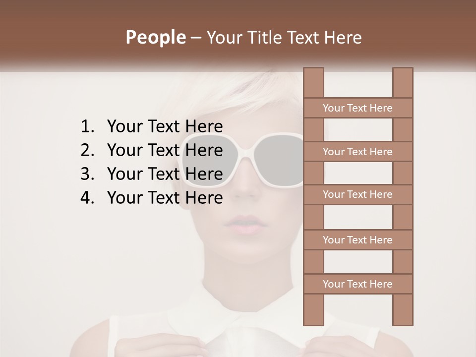 A Woman With White Hair And Sunglasses On Her Face PowerPoint Template
