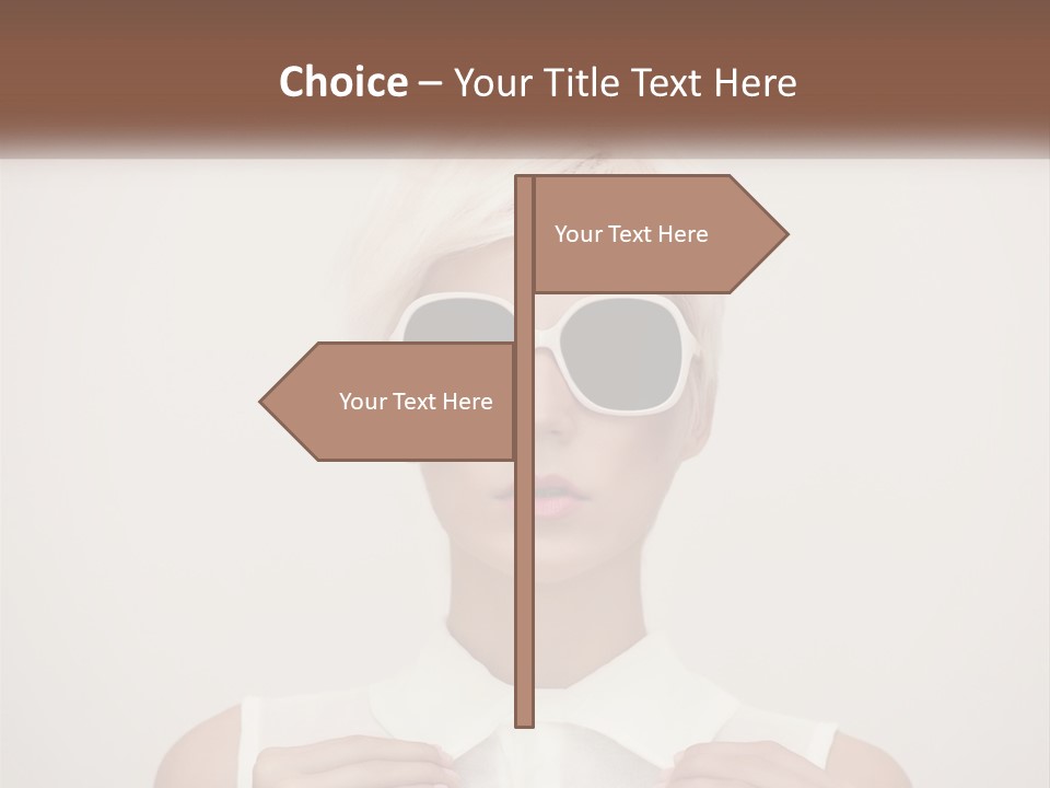A Woman With White Hair And Sunglasses On Her Face PowerPoint Template