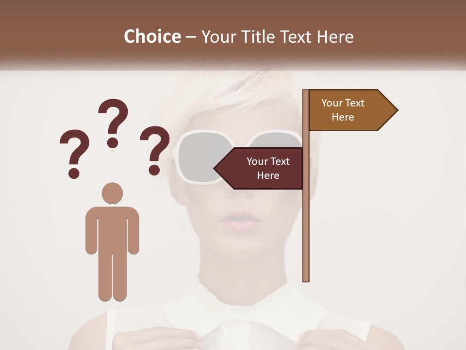A Woman With White Hair And Sunglasses On Her Face PowerPoint Template