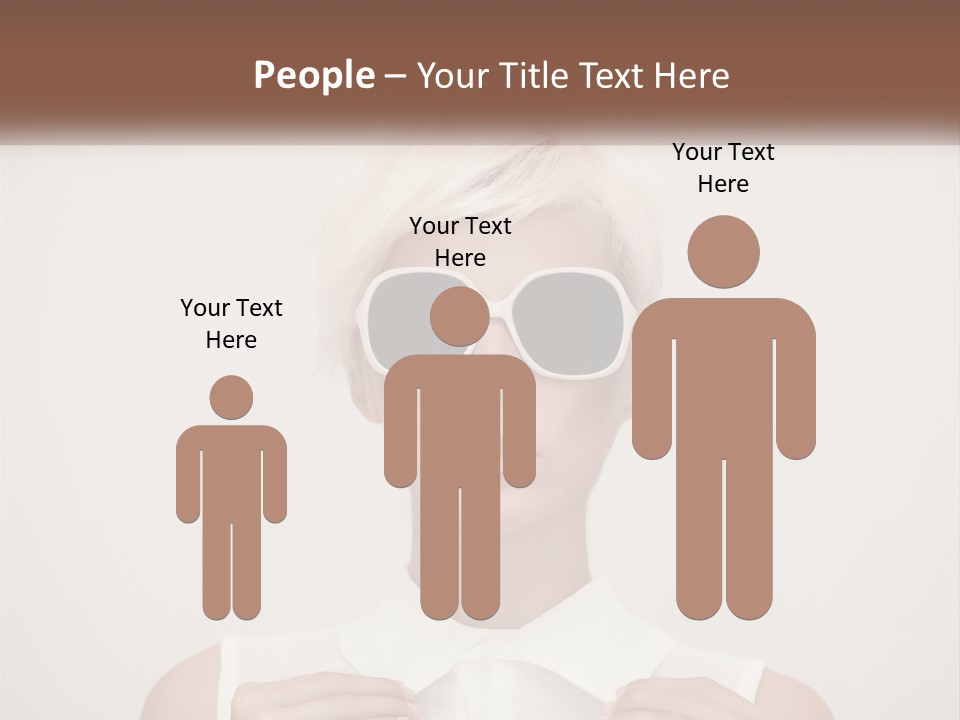 A Woman With White Hair And Sunglasses On Her Face PowerPoint Template